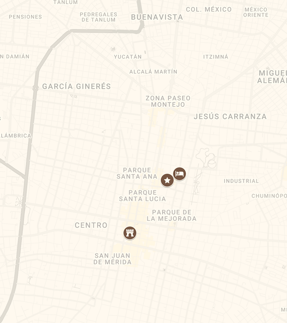 Mapa de ubicación de Casa Lecanda en Mérida